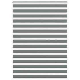 vidaXL Rullgardin zebra mörkgrå 155x230 cm tyg bredd 150,9cm polyester
