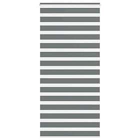 vidaXL Rullgardin zebra mörkgrå 110x230 cm tyg bredd 105,9cm polyester