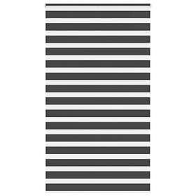 vidaXL Rullgardin zebra svart 125x200 cm tyg bredd 120,9 cm polyester