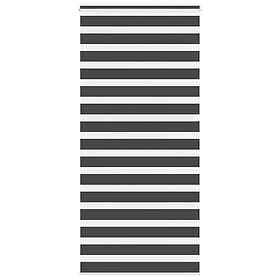 vidaXL Rullgardin zebra svart 95x200 cm tyg bredd 90,9 cm polyester