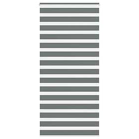 vidaXL Rullgardin zebra mörkgrå 95x200 cm tyg bredd 90,9 cm polyester