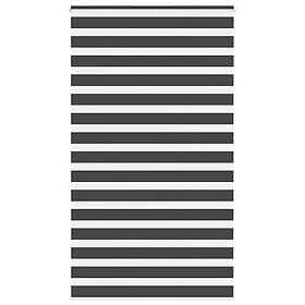 vidaXL Rullgardin zebra svart 130x200 cm tyg bredd 125,9 cm polyester