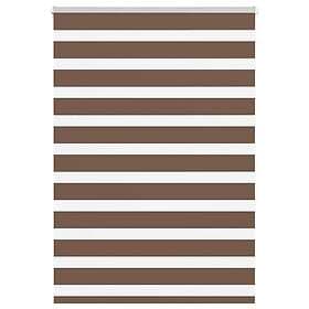 vidaXL Rullgardin zebra brun 115x150 cm tyg bredd 110,9 cm polyester