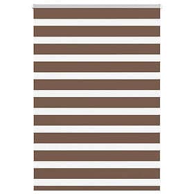 vidaXL Rullgardin zebra brun 95x100 cm tyg bredd 90,9 cm polyester
