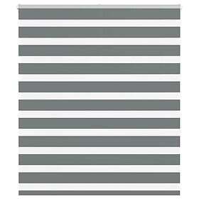 vidaXL Rullgardin zebra mörkgrå 130x150 cm tyg bredd 125,9cm polyester