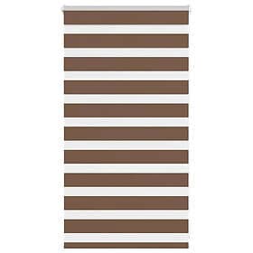 vidaXL Rullgardin zebra brun 80x100 cm tyg bredd 75,9 cm polyester