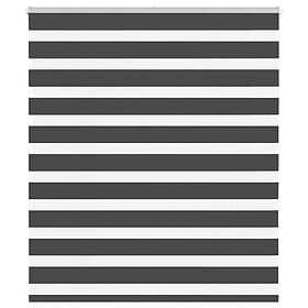 vidaXL Rullgardin zebra svart 130x100 cm tyg bredd 125,9cm polyester