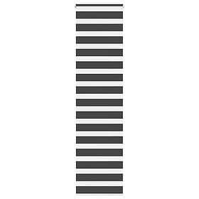 vidaXL Rullgardin zebra svart 60x230 cm tyg bredd 55,9 cm polyester