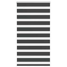 vidaXL Rullgardin zebra svart 85x100 cm tyg bredd 80,9 cm polyester