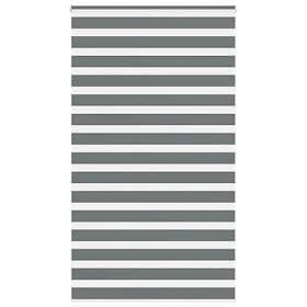 vidaXL Rullgardin zebra mörkgrå 135x200 cm tyg bredd 130,9cm polyester