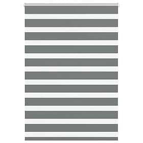 vidaXL Rullgardin zebra mörkgrå 110x100 cm tyg bredd 105,9cm polyester