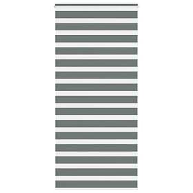 vidaXL Rullgardin zebra mörkgrå 105x200 cm tyg bredd 100,9cm polyester