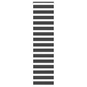vidaXL Rullgardin zebra svart 55x230 cm tyg bredd 50,9 cm polyester