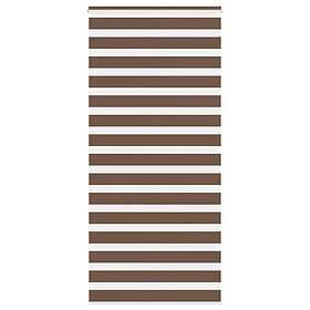 vidaXL Rullgardin zebra brun 100x230 cm tyg bredd 95,9 cm polyester