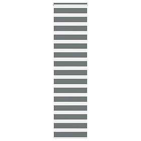 vidaXL Rullgardin zebra mörkgrå 55x200 cm tyg bredd 50,9 cm polyester