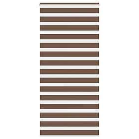 vidaXL Rullgardin zebra brun 110x200 cm tyg bredd 105,9 cm polyester
