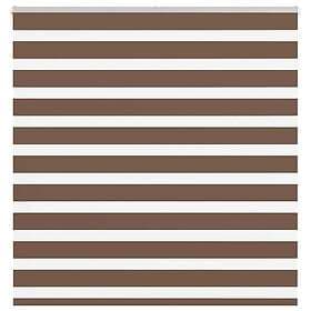 vidaXL Rullgardin zebra brun 140x150 cm tyg bredd 135,9 cm polyester