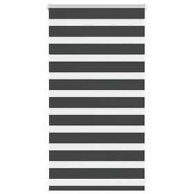 vidaXL Rullgardin zebra svart 90x100 cm tyg bredd 85,9 cm polyester