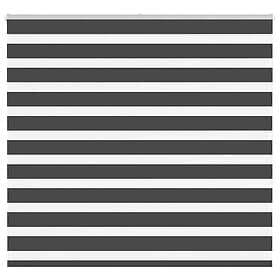 vidaXL Rullgardin zebra svart 160x150 cm tyg bredd 155,9cm polyester