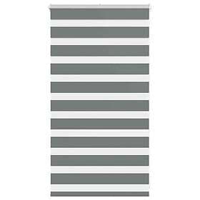 vidaXL Rullgardin zebra mörkgrå 75x100 cm tyg bredd 70,9 cm polyester