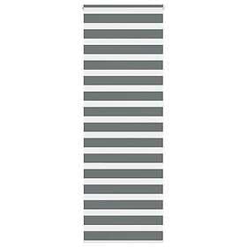 vidaXL Rullgardin zebra mörkgrå 75x230 cm tyg bredd 70,9 cm polyester