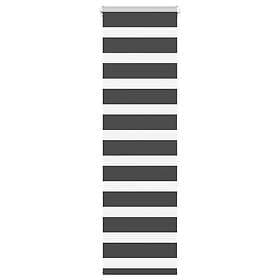 vidaXL Rullgardin zebra svart 50x150 cm tyg bredd 45,9 cm polyester