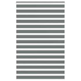 vidaXL Rullgardin zebra mörkgrå 140x200 cm tyg bredd 135,9cm polyester