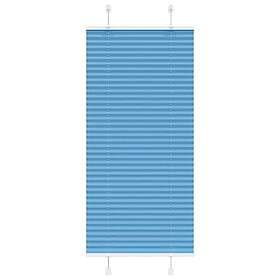 vidaXL Plisserad persienn blå 65x100cm tyg bredd 64,4cm polyester
