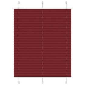 vidaXL Plisserad persienn Bordeaux röd 105x100 cm tyg bredd 104,4cm