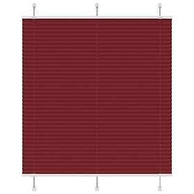 vidaXL Plisserad persienn Bordeaux röd 115x150 cm tyg bredd 114,4 cm