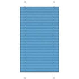 vidaXL Plisserad persienn blå 70x100 cm tyg bredd 69,4 cm polyester