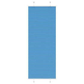vidaXL Plisserad persienn blå 75x200 cm tyg bredd 74,4 cm polyester