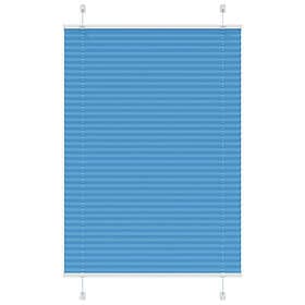 vidaXL Plisserad persienn blå 85x100 cm tyg bredd 84,4 cm polyester