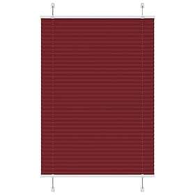 vidaXL Plisserad persienn Bordeaux röd 100x100 cm tyg bredd 99,4 cm