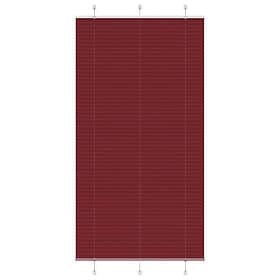 vidaXL Plisserad persienn Bordeaux röd 110x200 cm tyg bredd 109,4 cm