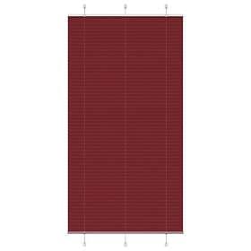 vidaXL Plisserad persienn Bordeaux röd 105x200 cm tyg bredd 104,4 cm