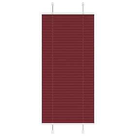 vidaXL Plisserad persienn Bordeaux röd 65x100cm tyg bredd 64,4cm