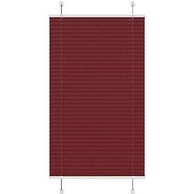 vidaXL Plisserad persienn Bordeaux röd 75x100 cm tyg bredd 74,4 cm