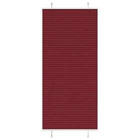 vidaXL Plisserad persienn Bordeaux röd 95x200 cm tyg bredd 94,4 cm
