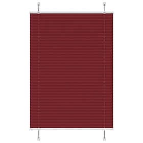 vidaXL Plisserad persienn Bordeaux röd 85x100 cm tyg bredd 84,4 cm