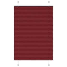 vidaXL Plisserad persienn Bordeaux röd 90x100 cm tyg bredd 89,4 cm
