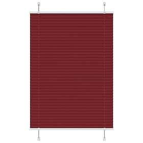 vidaXL Plisserad persienn Bordeaux röd 95x100 cm tyg bredd 94,4 cm