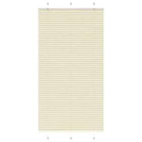 vidaXL Plisserad persienn cremefärgad 105x200 cm tyg bredd 104,4cm