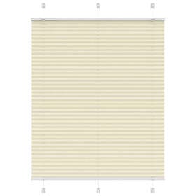 vidaXL Plisserad persienn cremefärgad 110x150 cm tyg bredd 109,4cm