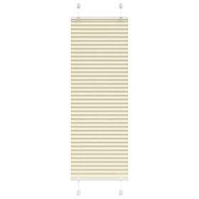 vidaXL Plisserad persienn cremefärgad 50x150cm tyg bredd 49,4cm