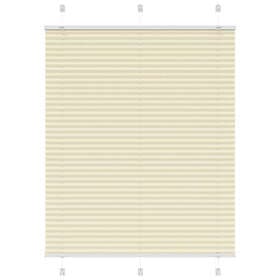 vidaXL Plisserad persienn cremefärgad 105x150 cm tyg bredd 104,4cm