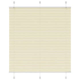 vidaXL Plisserad persienn cremefärgad 115x100 cm tyg bredd 114,4cm