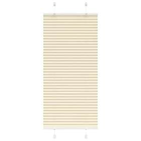 vidaXL Plisserad persienn cremefärgad 65x150cm tyg bredd 64,4cm