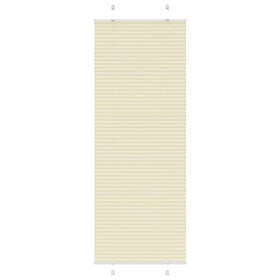 vidaXL Plisserad persienn cremefärgad 75x200 cm tyg bredd 74,4 cm