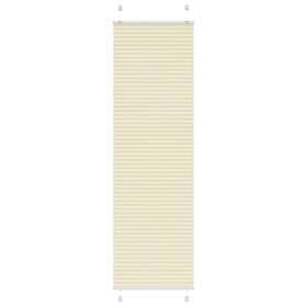 vidaXL Plisserad persienn cremefärgad 55x200cm tyg bredd 54,4cm